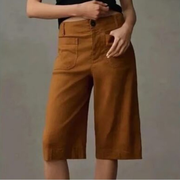 Maeve Pants - Anthropologie Maeve Colette Tan Camel Longline Shorts Size 26 NWT